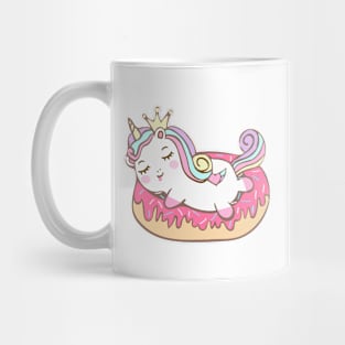 Cute Unicorn Lies On Donut Mug